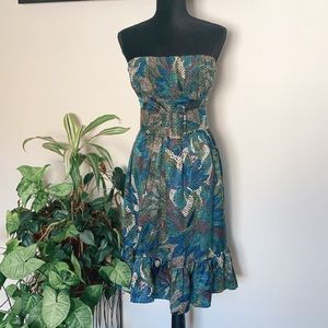 NU Collective Silk tube dress with belt